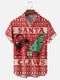 Men's Christmas Funny Graphic Short Sleeve Hawaiian Shirt